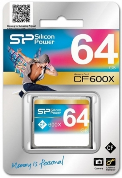 Silicon Power карта памяти CF 64GB 600x