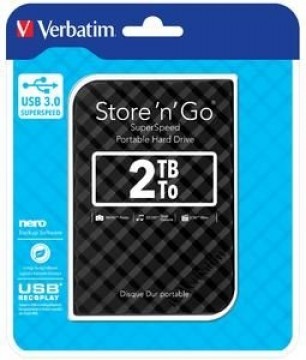 External HDD Verbatim Store & Go GEN 2, 2.5inch, 2TB, USB 3.0, Black