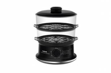 TEFAL tvaicētājs Convenient, 2 līmeņi,6 l,  melna/sudraba - VC1401