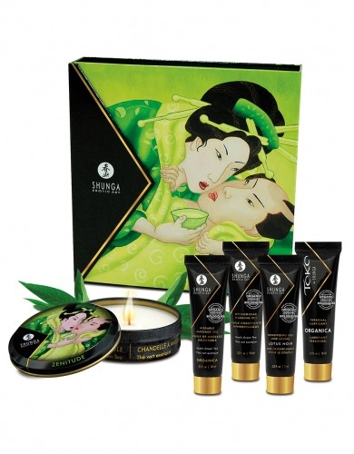 Shunga Geisha's Secret Organica комплект интимной косметики [ Exotic Green Tea ] image 1