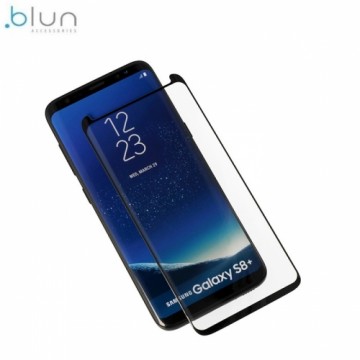 Blun 3D Ekstra līpīgs pilnas virsmas līmējāms 0.3mm rūdīts aizsargstikls no iekārtas malas līdz malai priekš Samsung G955 Galaxy S8 Plus / S8+ Full Face Melns