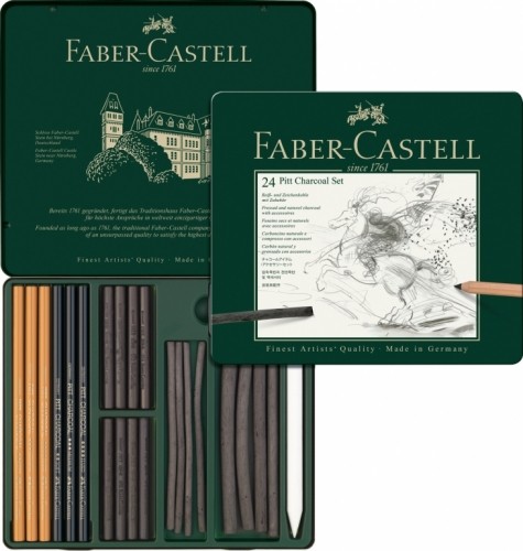 Ogļu komplekts Faber-Castell Pitt Charcoal 24 priekšmeti image 1