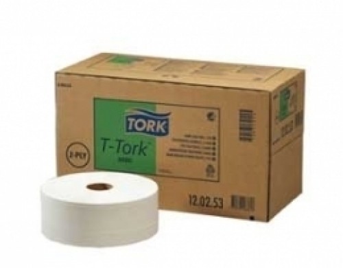 Tualetes papīrs Tork 120280 Advanced Jumbo Mini T2, balts, 2 slāņi, 170 m, 850 lapas, 12 ruļļi image 1