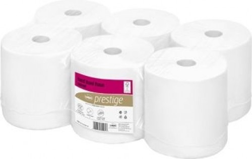 Papīra dvielis Wepa Prestige 317071, balts, 150m, 2 slāņi, 6 ruļļi image 1