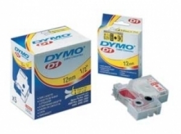 Marķēšanas lente Compatible Dymo D1 45013, 12mmx7m melna/balta