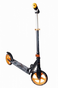 Muuwmi Aluminium Scooter skrejritenis 200 mm, melns/oranžs - AU 116