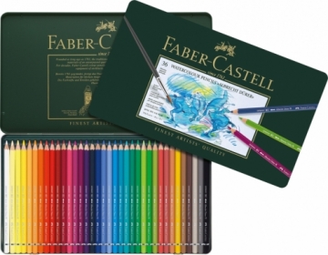 Akvareļzīmuļi Faber-Castell A.Dürer 36 krāsas metāla kārba