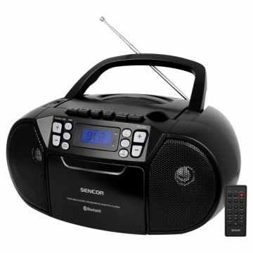 Cassette Player Sencor SPT3907B Кассетный проигрыватель с CD, BT