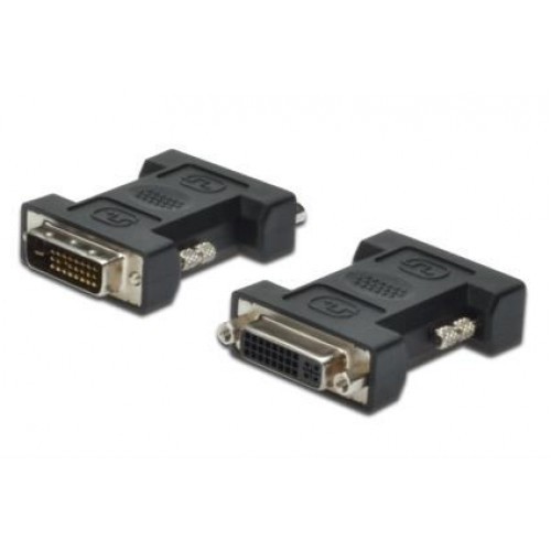 DVI-D DualLink Adapter DVI-D (24+1) M (plug)/DVI-I (24+5) F (jack) black image 1