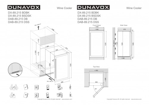 Wine cabinet Dunavox DAB89.215DW image 3