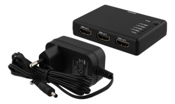 HDMI adapteris DELTACO 1xHDMI in, 4xHDMI out, 6.75 Gbit/s, 1920x1080 in 60Hz, juodas / HDMI-7051