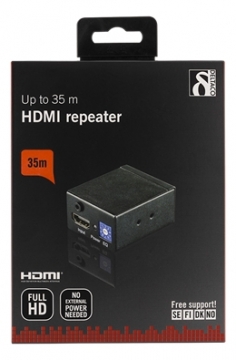 DELTACO HDMI Extender, active, HDMI standard, 1080p, 3D, 35m, black / HDMI-7015