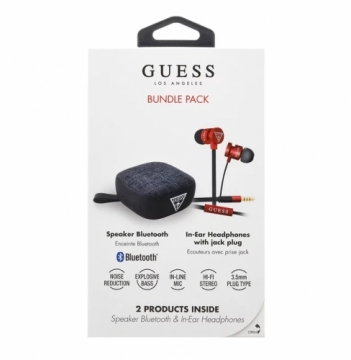 Guess GUBPERSPRE Bluetooth Bezvadu Skaļrunis + Austiņas (Komplekts) Sarkans