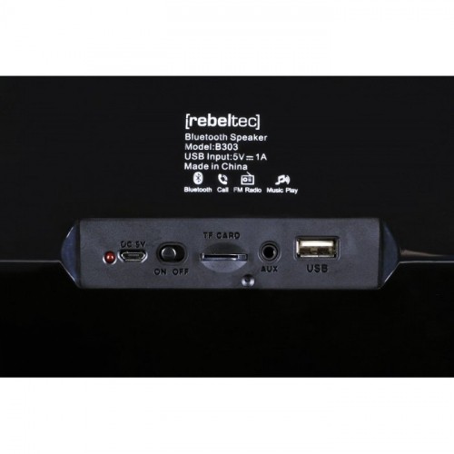 Rebeltec SoundBox 400 Bluetooth  Bezvadu Skaļrunis ar Micro SD / Radio / Aux / 3600 mAh / 20W Melns image 3