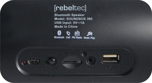 Rebeltec SoundBox 390 Bluetooth 4.1 Колонка / Micro SD / USB / Radio / Aux / 20W Черная image 4