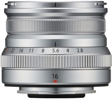 Fujifilm XF 16mm f/2.8 R WR objektīvs, sudrabots