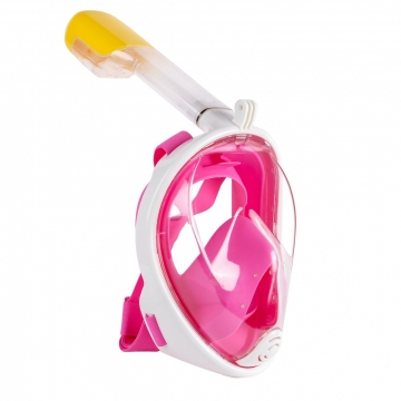 Full Face Diving Mask for Snorkeling L/XL pink