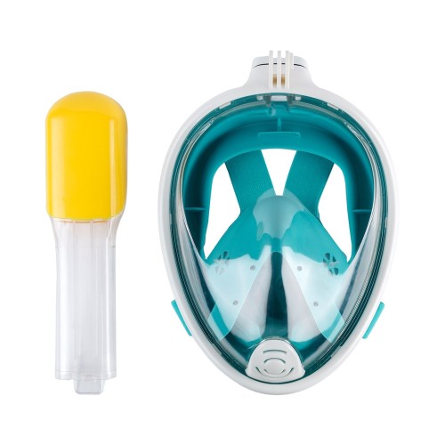 Snorkelēšanas sejas maska (niršanas maska) L/XL zaļa/tirkīza image 3