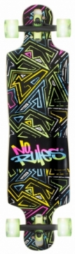 No Rules D3 Longboard NEON skrituļdēlis, ABEC 7 ar gaismiņām - AU 361