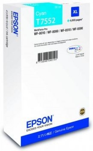 Ink Epson T7552 cyan XL | WF-8010/WF-8090/WF-8510/WF-8590 image 1