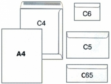 самоклеящийся почтовый конверт C6 College 114x162мм, 1000 шт/уп