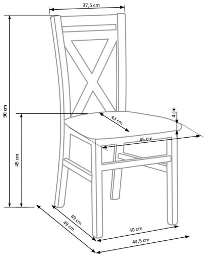 DARIUSZ 2 chair color: sonoma oak image 3