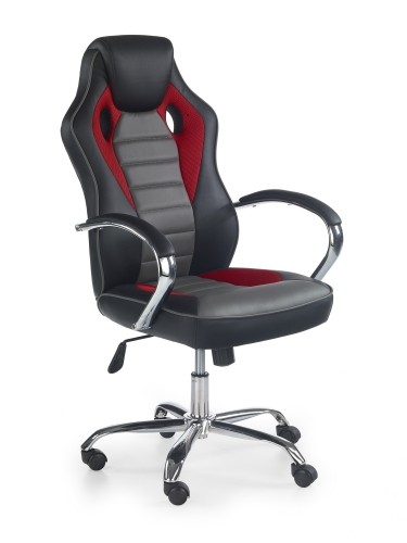 SCROLL executive o.chair, color: black / red / grey image 3