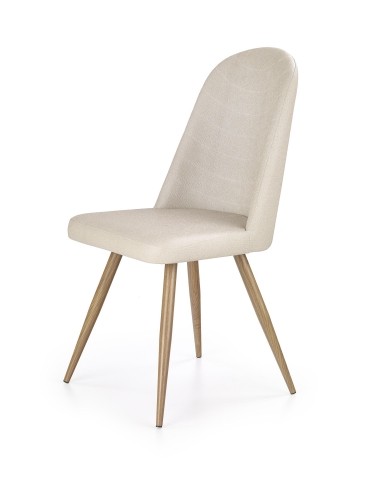 K214 chair, color: dark cream / honey oak image 1
