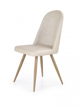 K214 chair, color: dark cream / honey oak