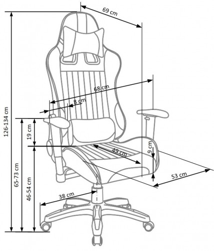 DEFENDER executive o.chair, color: black / red image 4