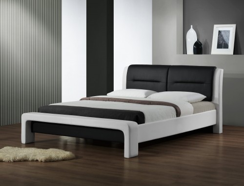 CASSANDRA bed color: white/black image 1
