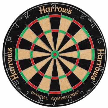 Harrows OFFICIAL COMPETITION BRISTLE DARTSBOARD EA326 RoundWire