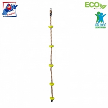 Woody 91859 Virve kāpšanai ar plastmasas stiprinājumiem kājām (200cm) bērniem no 3+ gadiem (maks. 80 kg)