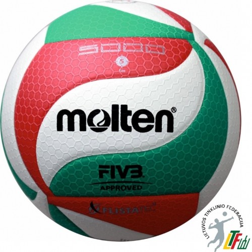Molten Volleyball competition V5M5000-X FIVB FLISTATEC synth.leather, white/green/red image 1