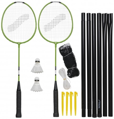 Stiga Badmintona komplekts Garden GS (2 Pieaugušo raketes + 2 volāni + čehols + tīkls ar stabiem) image 1