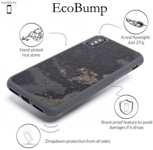 Woodcessories Stone Collection EcoCase iPhone Xr camo gray sto054 image 2