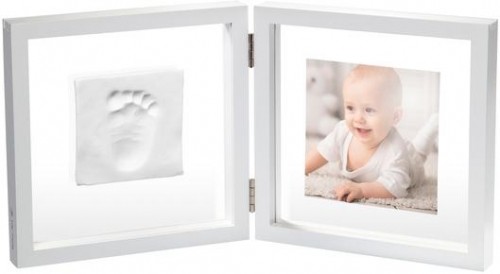 Baby Art Baby Style dubultais komplekts mazuļa pēdiņas vai rociņas nospieduma izveidošanai ar krāsu vai masu, balts - 3601095800 image 1