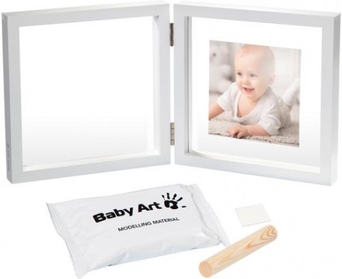 Baby Art Baby Style dubultais komplekts mazuļa pēdiņas vai rociņas nospieduma izveidošanai ar krāsu vai masu, balts - 3601095800 image 2