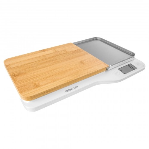 Kitchen Scale with Real Bamboo Cutting Board Sencor SKS6501WH image 4