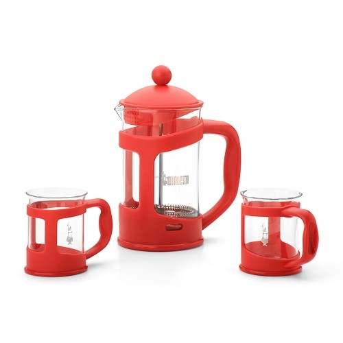 Set Coffee Press and Mugs Bialetti red image 1