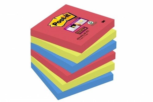 3M Līmlapiņas POST-IT Super Sticky Bor Bora 6x90l 76x76, 3 krāsas image 1