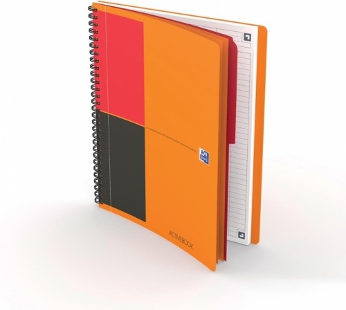 Līniju klade ar spirāli Oxford Activebook B5, 80 lapas, ar sadalītāju, plastikāta vākos image 1