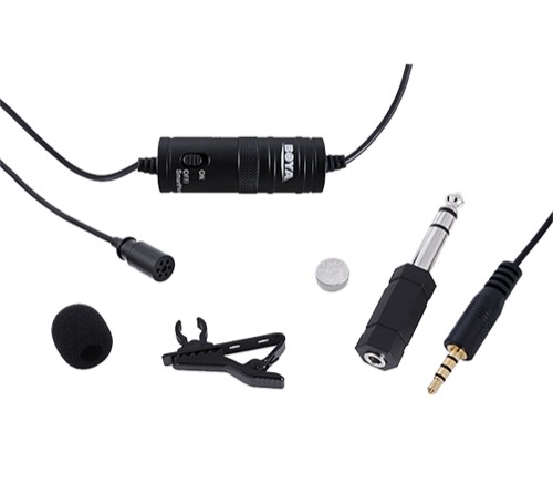 Mikrofonas BOYA 65-18000 HZ, 6.3 mm stereo adapteris, juodas / BY-M1 / BOYA10003 image 2