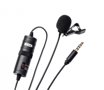 Mikrofonas BOYA 65-18000 HZ, 6.3 mm stereo adapteris, juodas / BY-M1 / BOYA10003
