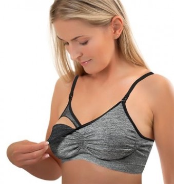 Krūšturis bezvīļu ar sudraba joniem E80-85 melange BabyOno 506