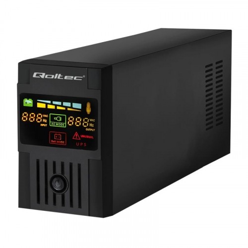 Qoltec UPS MONOLITH 800VA | 480W LCD USB image 1