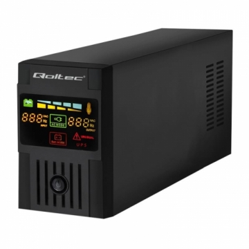 Qoltec UPS MONOLITH 800VA | 480W LCD USB
