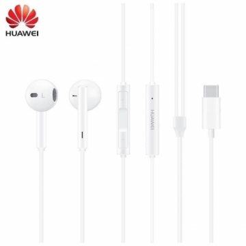 Huawei CM33 USB-C Edition Оригинальные наушники с микрофономи и пультом дистанционного управления 1.1m Белые (EU Blister)