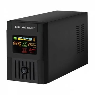 Qoltec Uninterruptible power supply MONOLITH 1000VA | 600W LCD USB