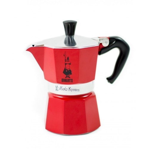 Bialetti Moka Express Stovetop Espresso Maker red 6 cups image 1